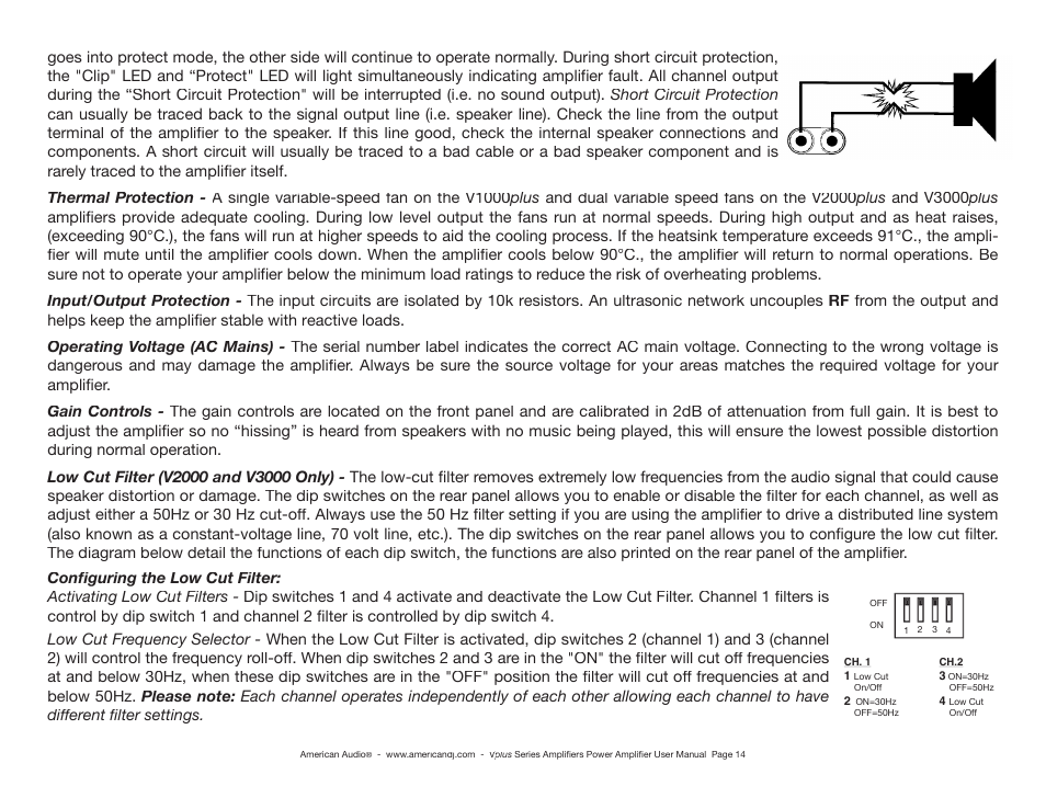 American Audio Professional Power Amplifier User Manual | Page 14 / 16