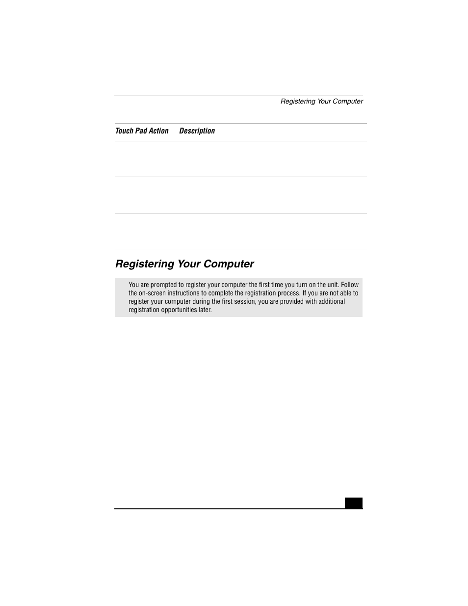 Registering your computer | Sony VGN-S150 User Manual | Page 29 / 44