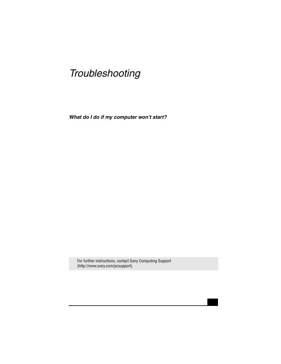 Troubleshooting | Sony VGN-S150 User Manual | Page 39 / 44