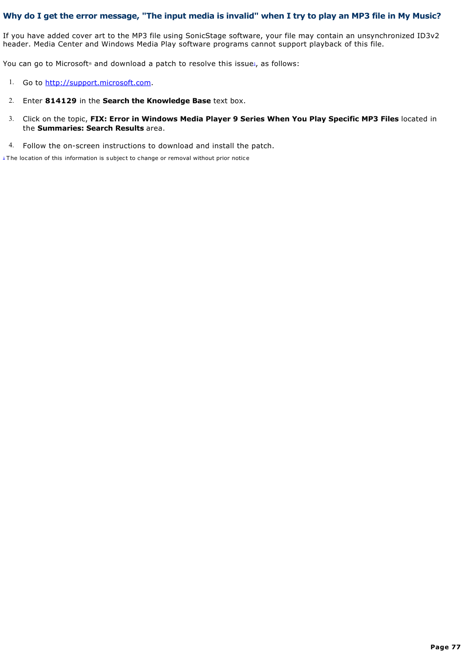 Sony VGC-RB39CP User Manual | Page 77 / 116