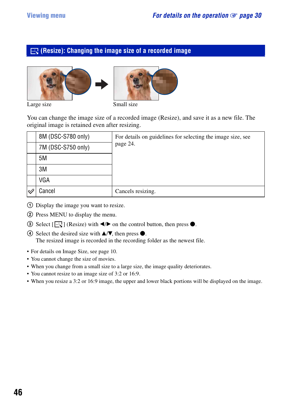 Sony DSC-S780 User Manual | Page 46 / 102