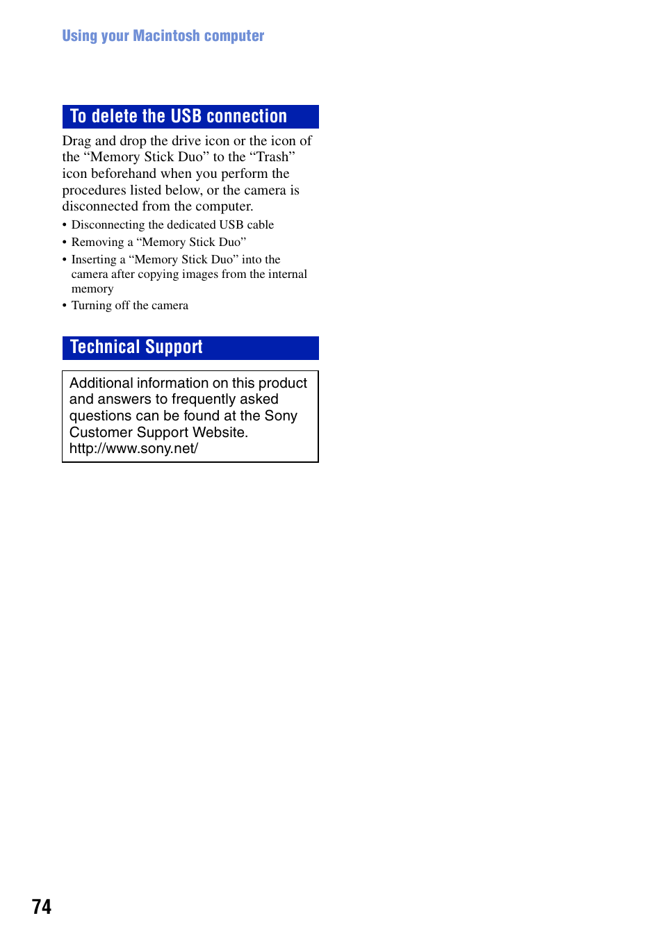 Sony DSC-S780 User Manual | Page 74 / 102