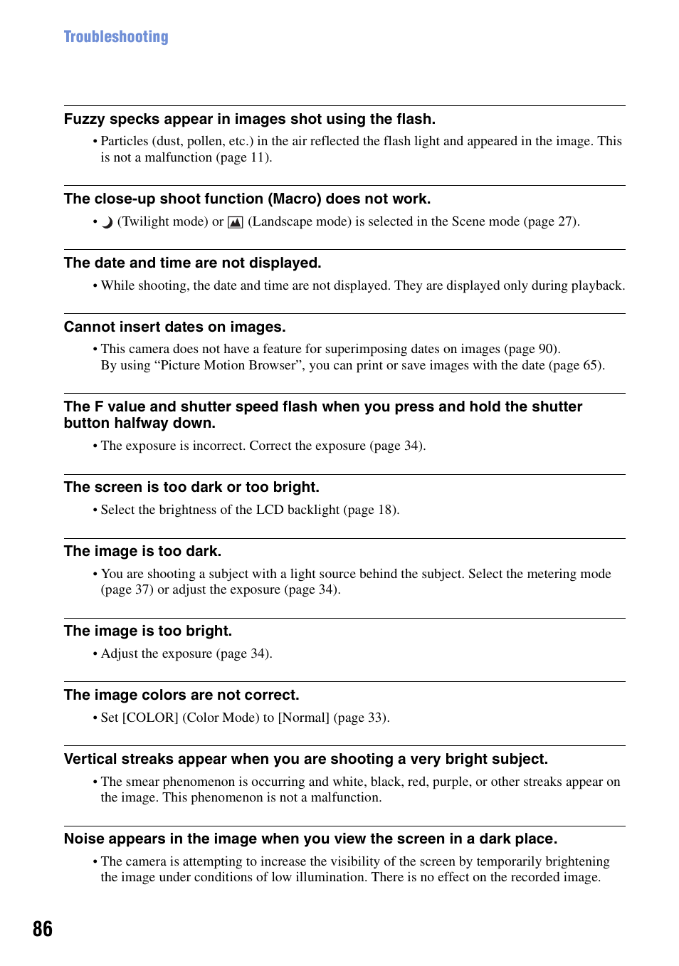 Sony DSC-S780 User Manual | Page 86 / 102