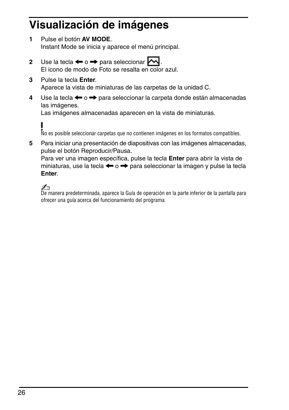 Visualización de imágenes | Sony Instant Mode User Manual | Page 28 / 72