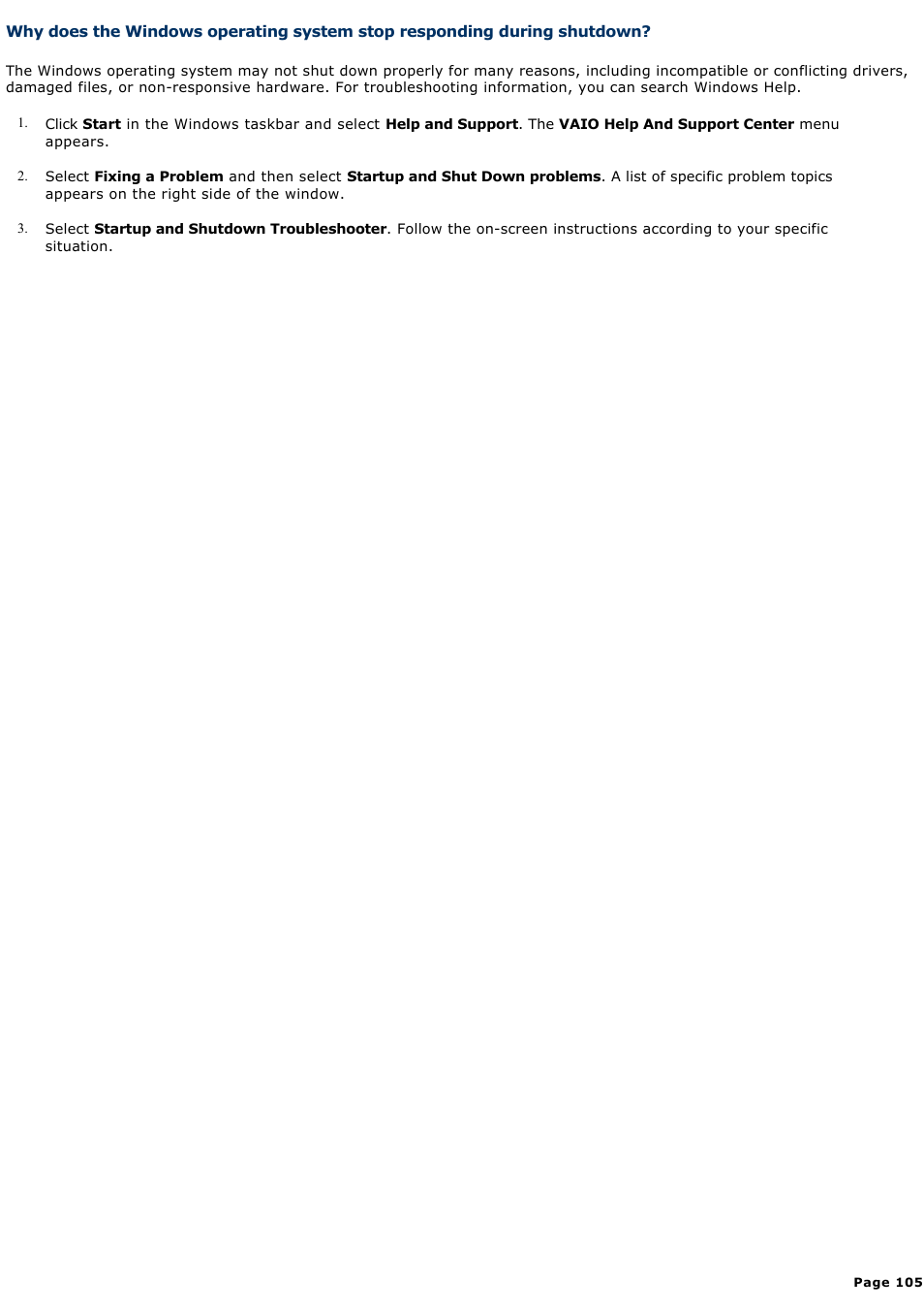 Sony VGC-RA825GY User Manual | Page 105 / 164