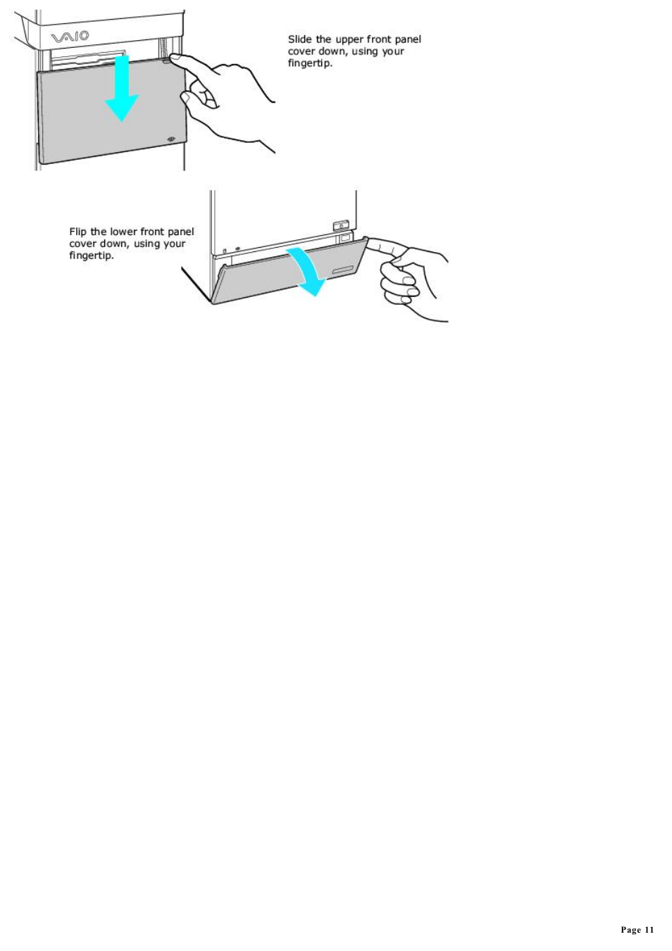 Sony VGC-RA825GY User Manual | Page 11 / 164