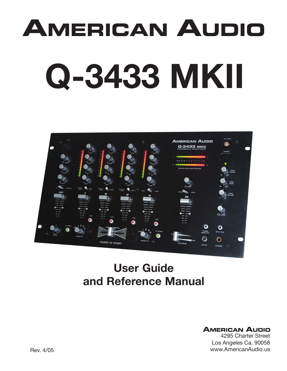 American Audio Q-3433 User Manual | 21 pages