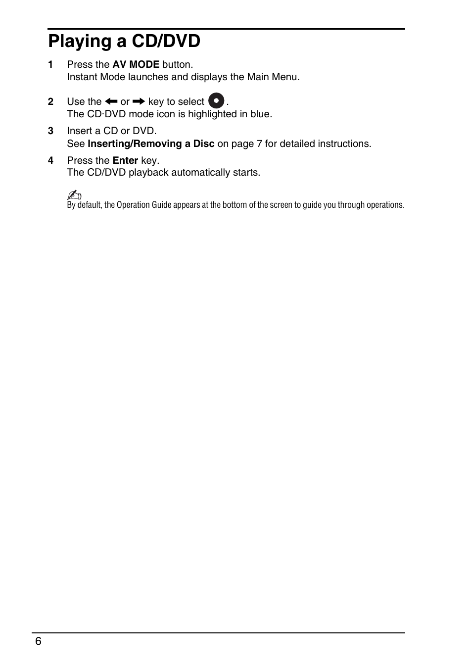 Playing a cd/dvd | Sony VGN-TX850P User Manual | Page 8 / 28