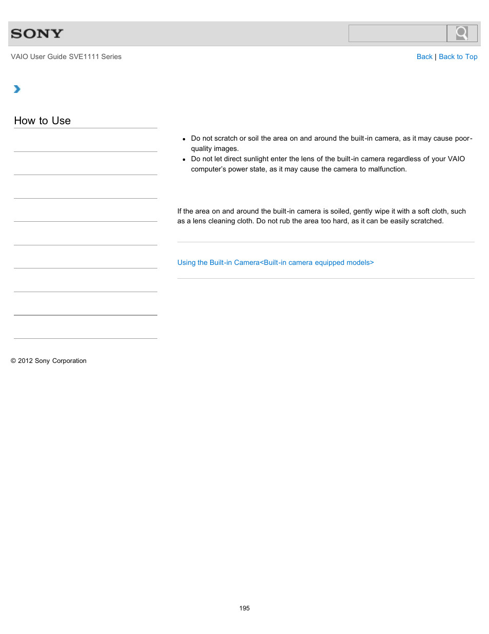 How to use | Sony SVE11113FXW User Manual | Page 195 / 346