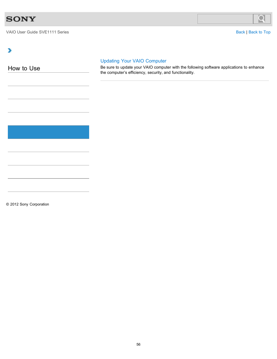 Security, How to use | Sony SVE11113FXW User Manual | Page 56 / 346