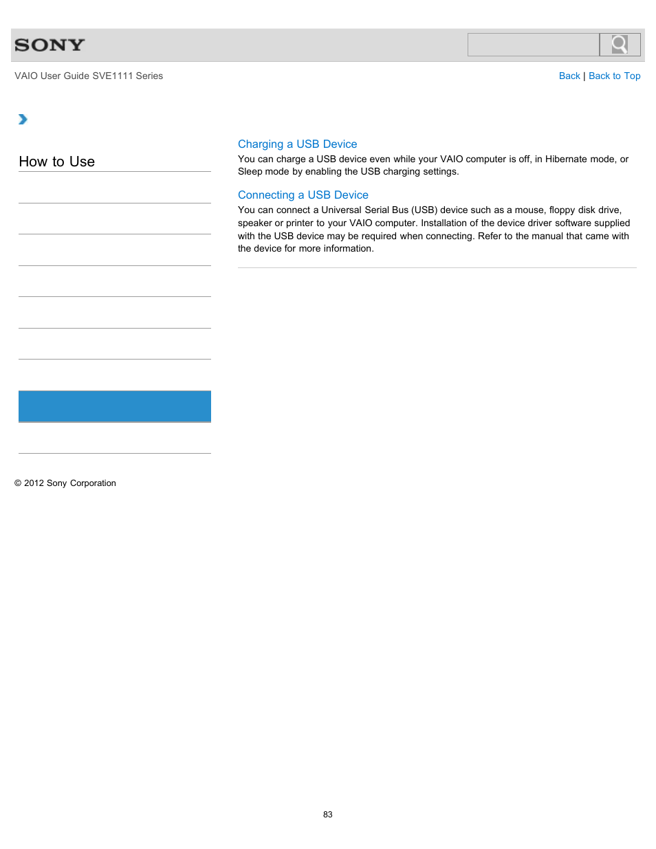 How to use | Sony SVE11113FXW User Manual | Page 83 / 346