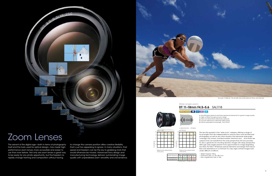 Zoom lenses, Wide-angle zoom | Sony ALC-F62A User Manual | Page 10 / 35