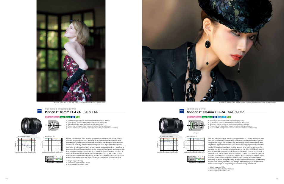 Mid-range telephoto prime, Telephoto prime | Sony ALC-F62A User Manual | Page 27 / 35