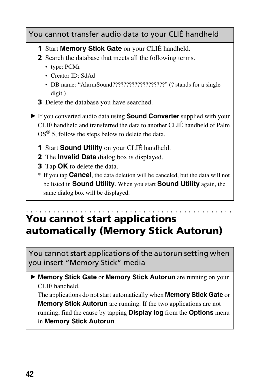 Sony PEG-SJ22 User Manual | Page 42 / 52