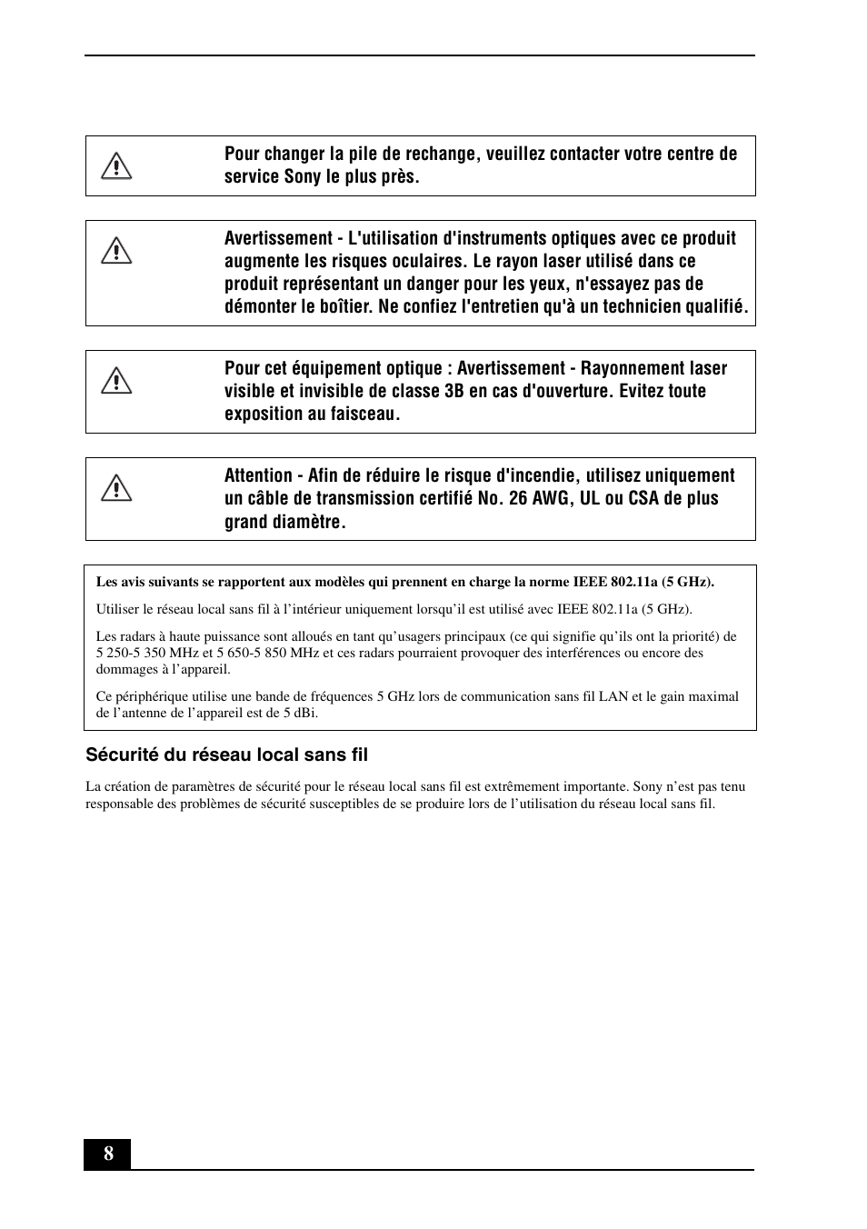 Sony VGN-FZ290EGS User Manual | Page 8 / 28