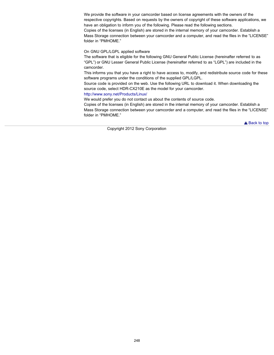 Sony HDR-PJ580V User Manual | Page 257 / 257