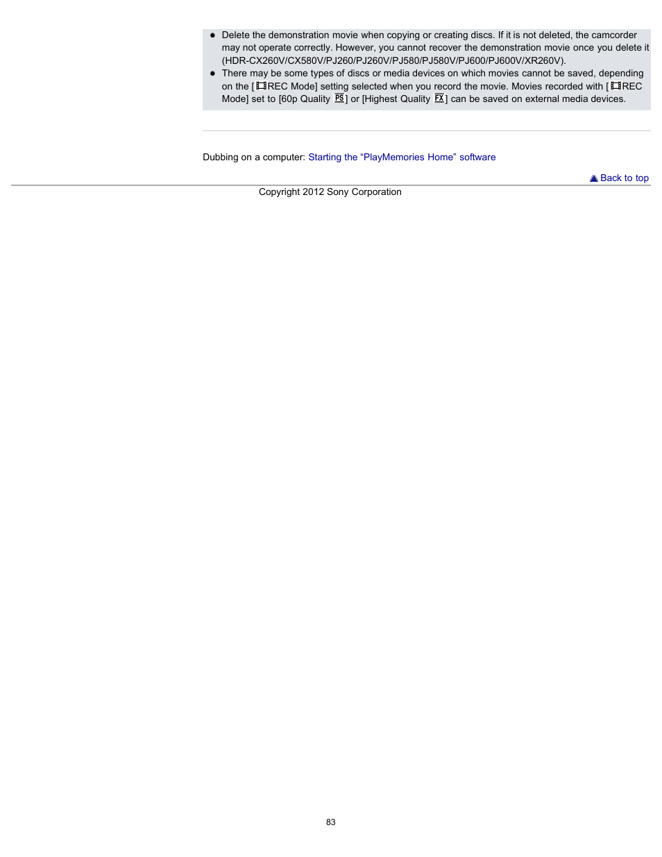 Sony HDR-PJ580V User Manual | Page 92 / 257