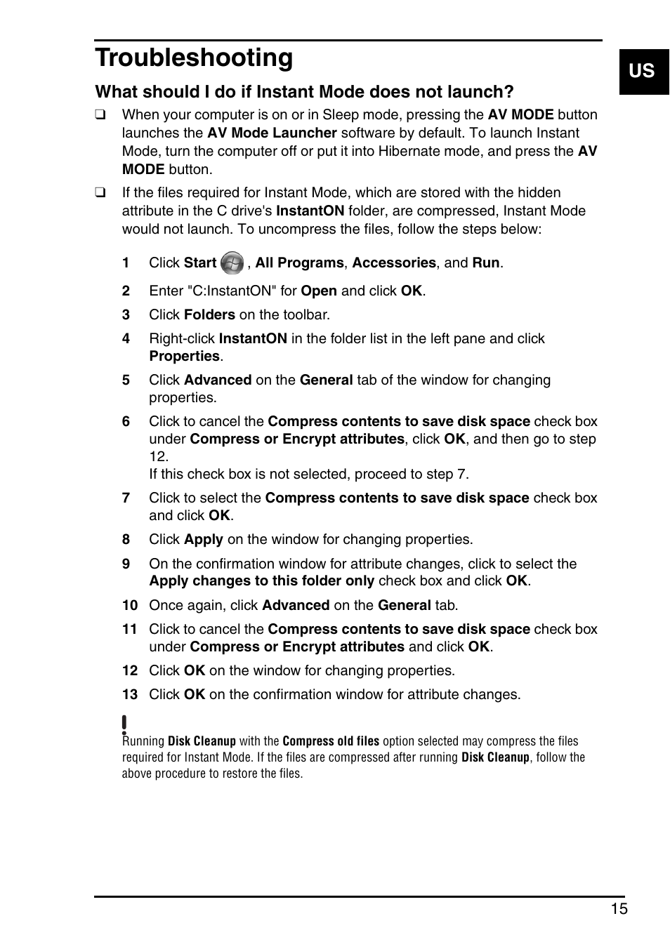 Troubleshooting, What should i do if instant mode does not launch | Sony VGN-FZ145E User Manual | Page 17 / 68