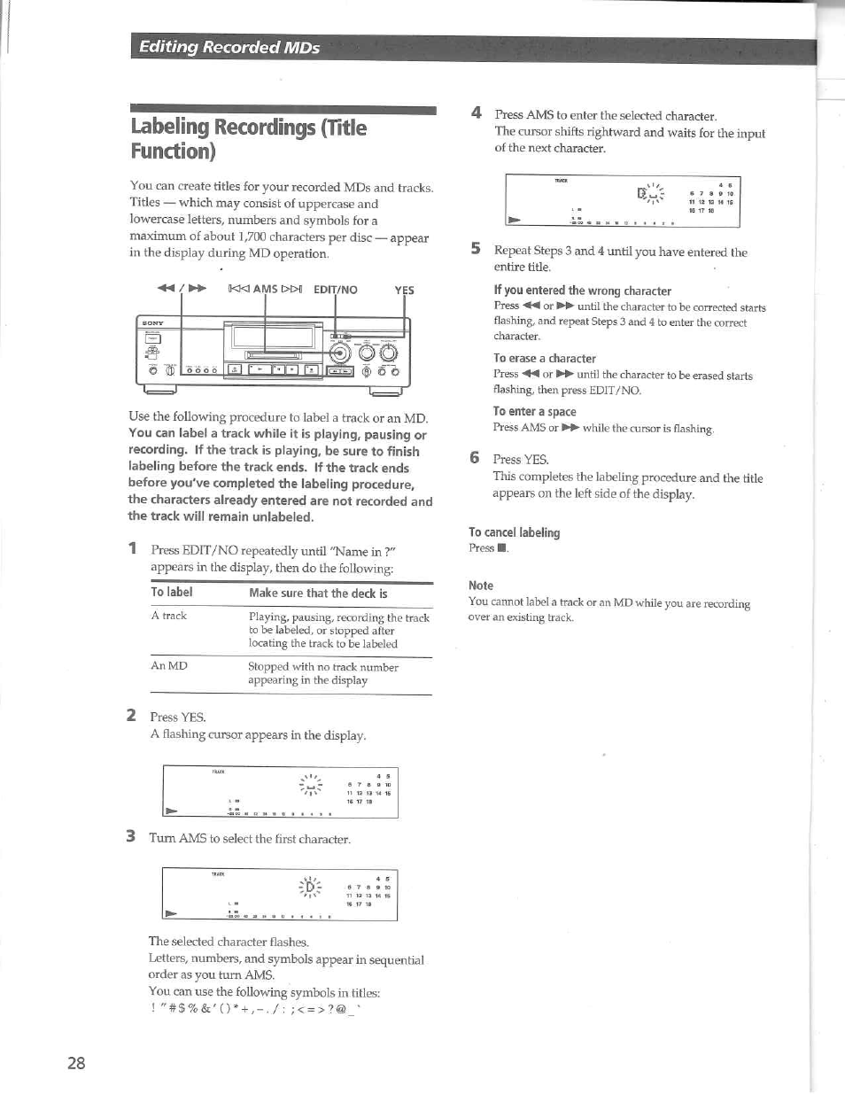 Sony MDS-JA3ES User Manual | 2 pages