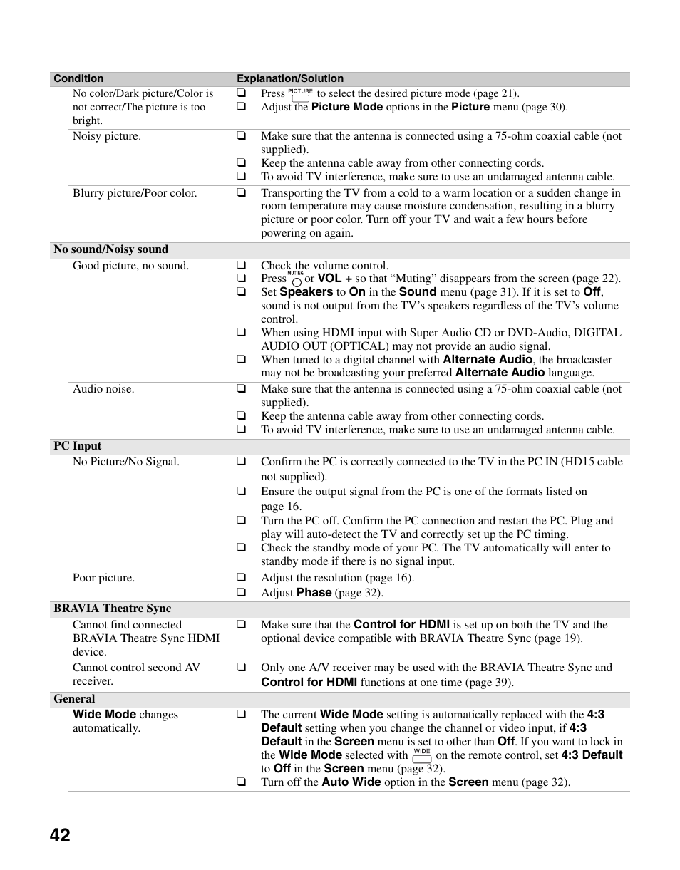 Sony KDL-46SL140 User Manual | Page 42 / 48