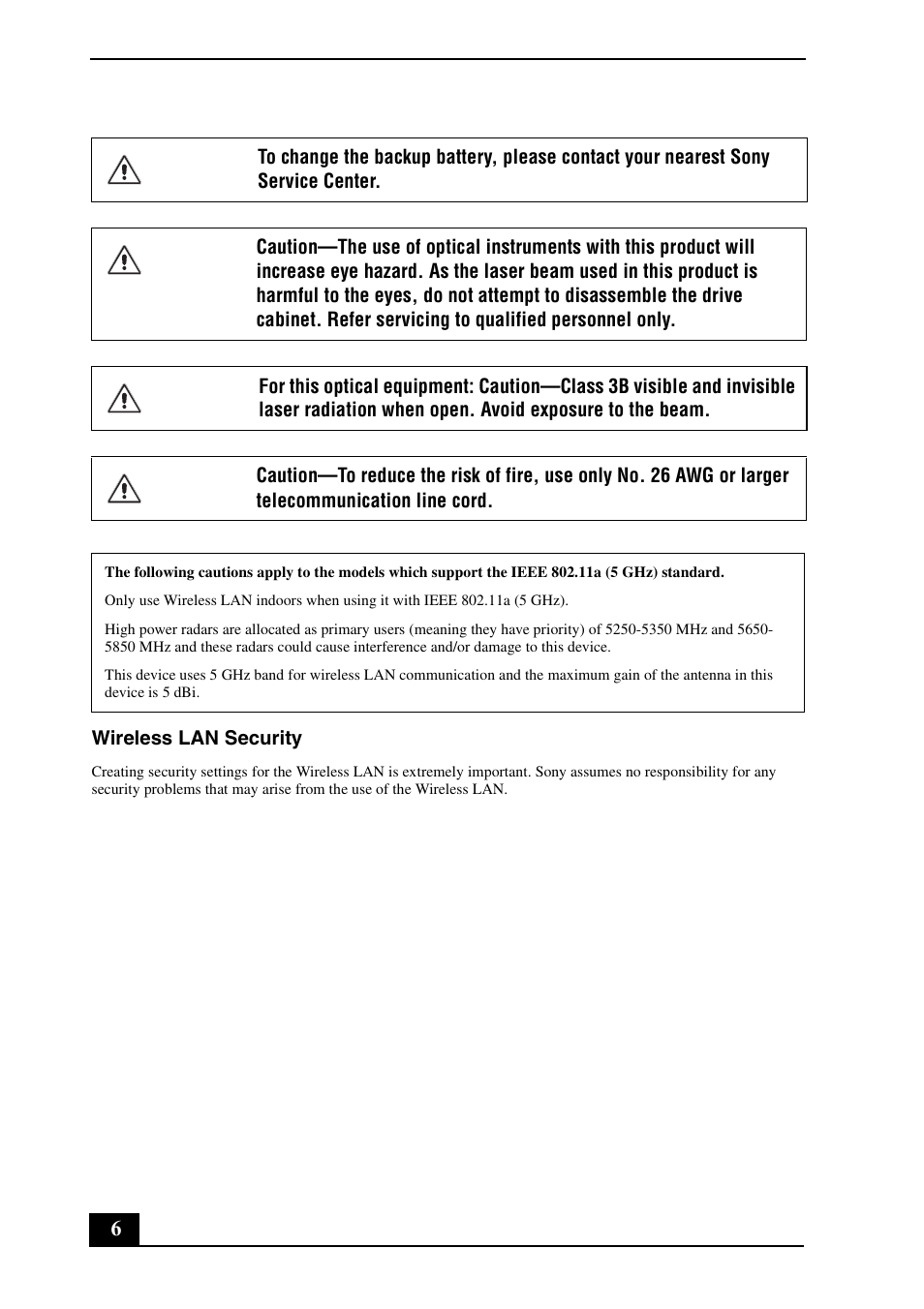 Sony VGN-FZ190U User Manual | Page 6 / 24