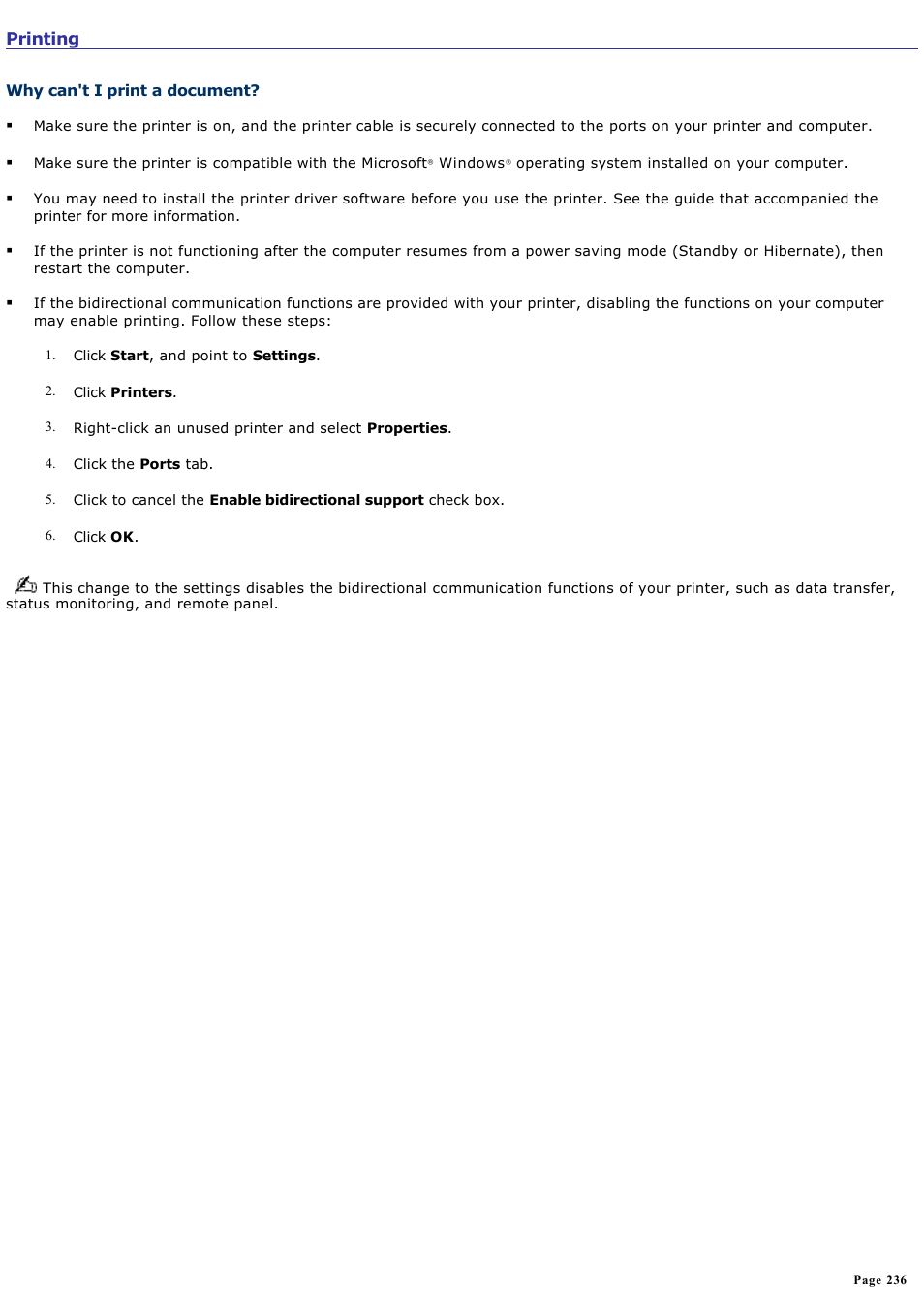 Printing | Sony PCG-GRT100K User Manual | Page 236 / 240