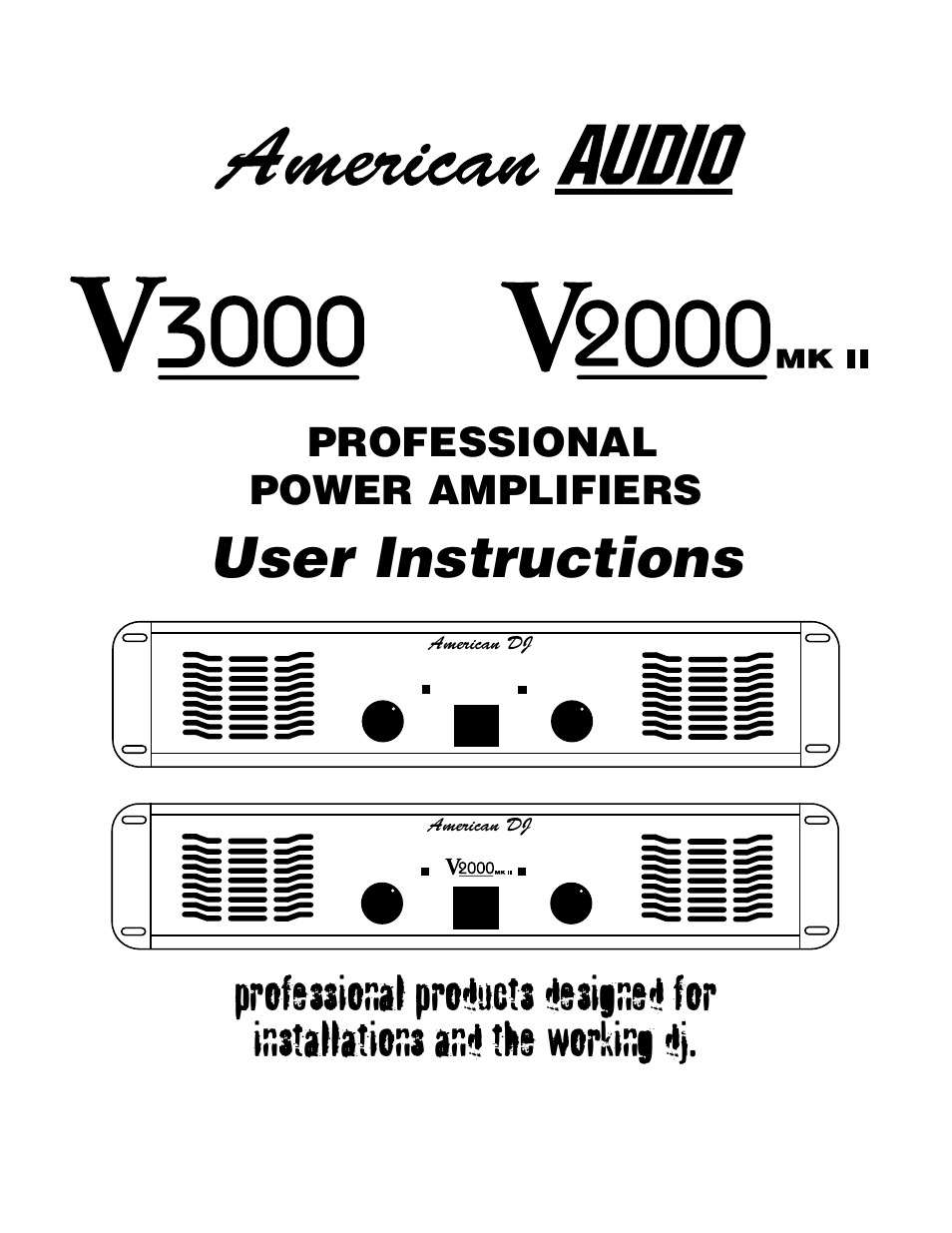 American Audio V3000/V2000 User Manual | 8 pages