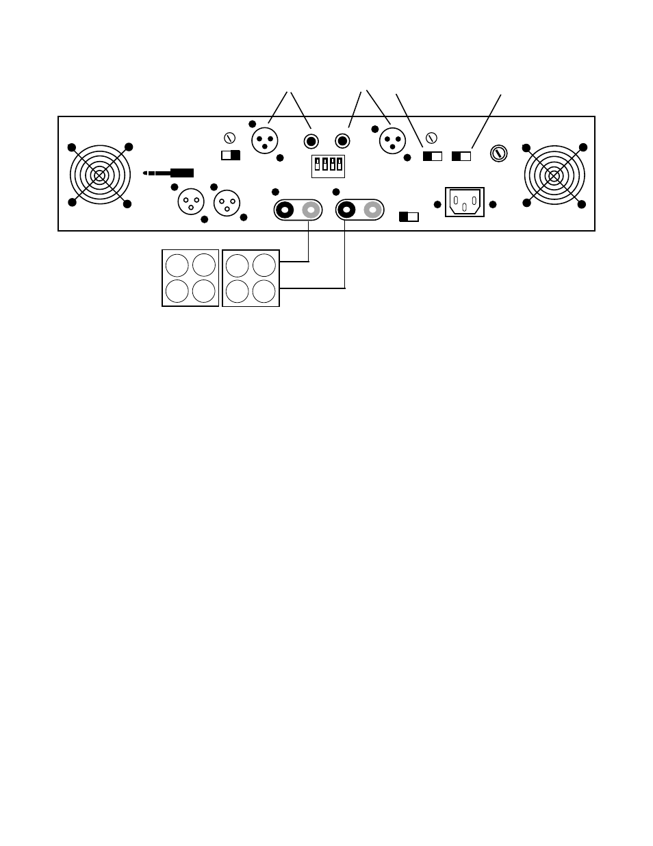 Operating voltage, Bridge subwoof, Ac mains) | Subwoofer, Amp mode (stereo/bridge), Thru, Ground lift switch, V3000 only), Subwoof, 4 ohm minimum | American Audio V3000/V2000 User Manual | Page 5 / 8