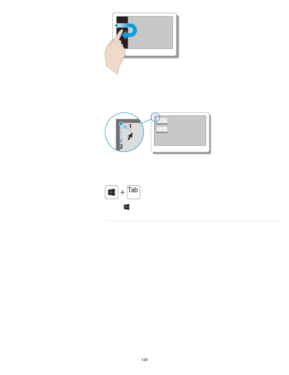 Switching apps | Sony SVE1413 User Manual | Page 129 / 382