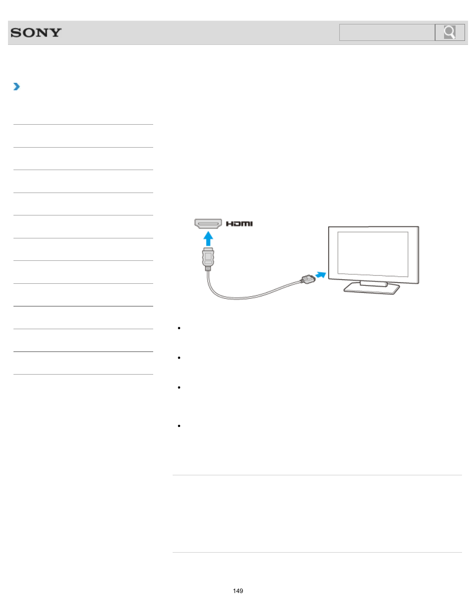 Connecting a tv with an hdmi input port, Details, How to use | Sony SVE1413 User Manual | Page 149 / 382