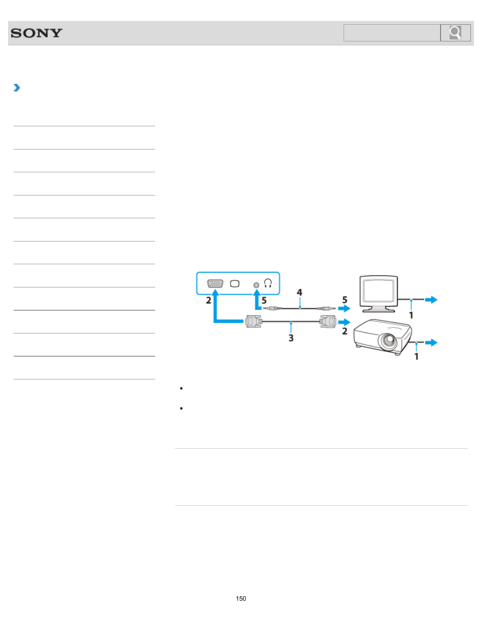 Connecting an external display or projector, How to use | Sony SVE1413 User Manual | Page 150 / 382