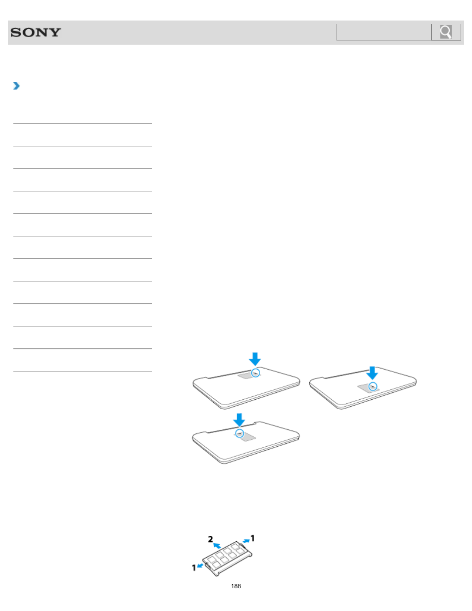 Adding and removing memory modules, Details, How to use | Sony SVE1413 User Manual | Page 188 / 382