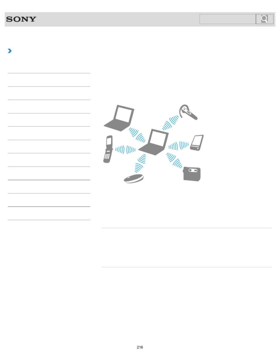 About the bluetooth(r) function, How to use | Sony SVE1413 User Manual | Page 216 / 382