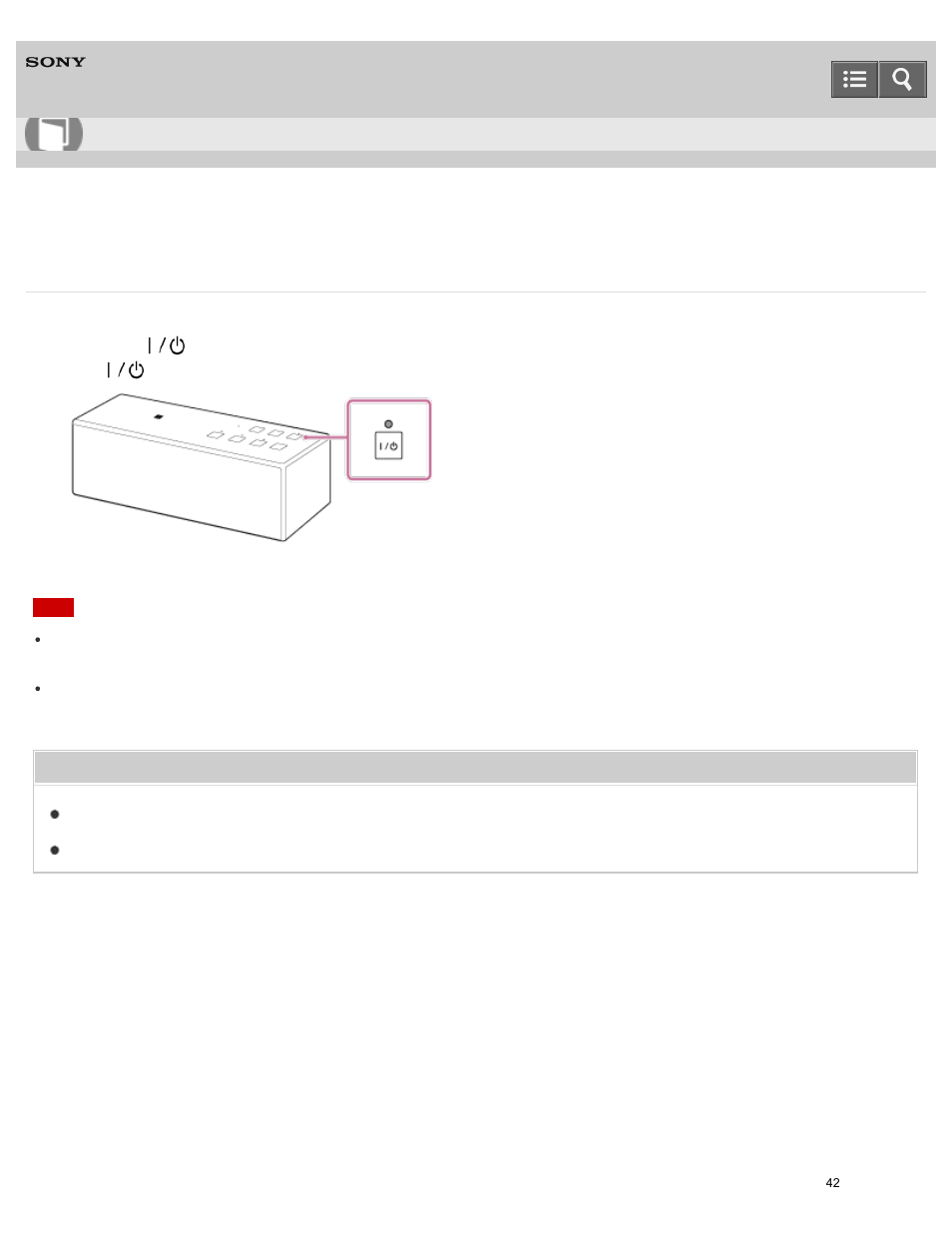 Turning the power on, You can turn on the speaker, Help guide | Sony SRS-X3 User Manual | Page 46 / 93