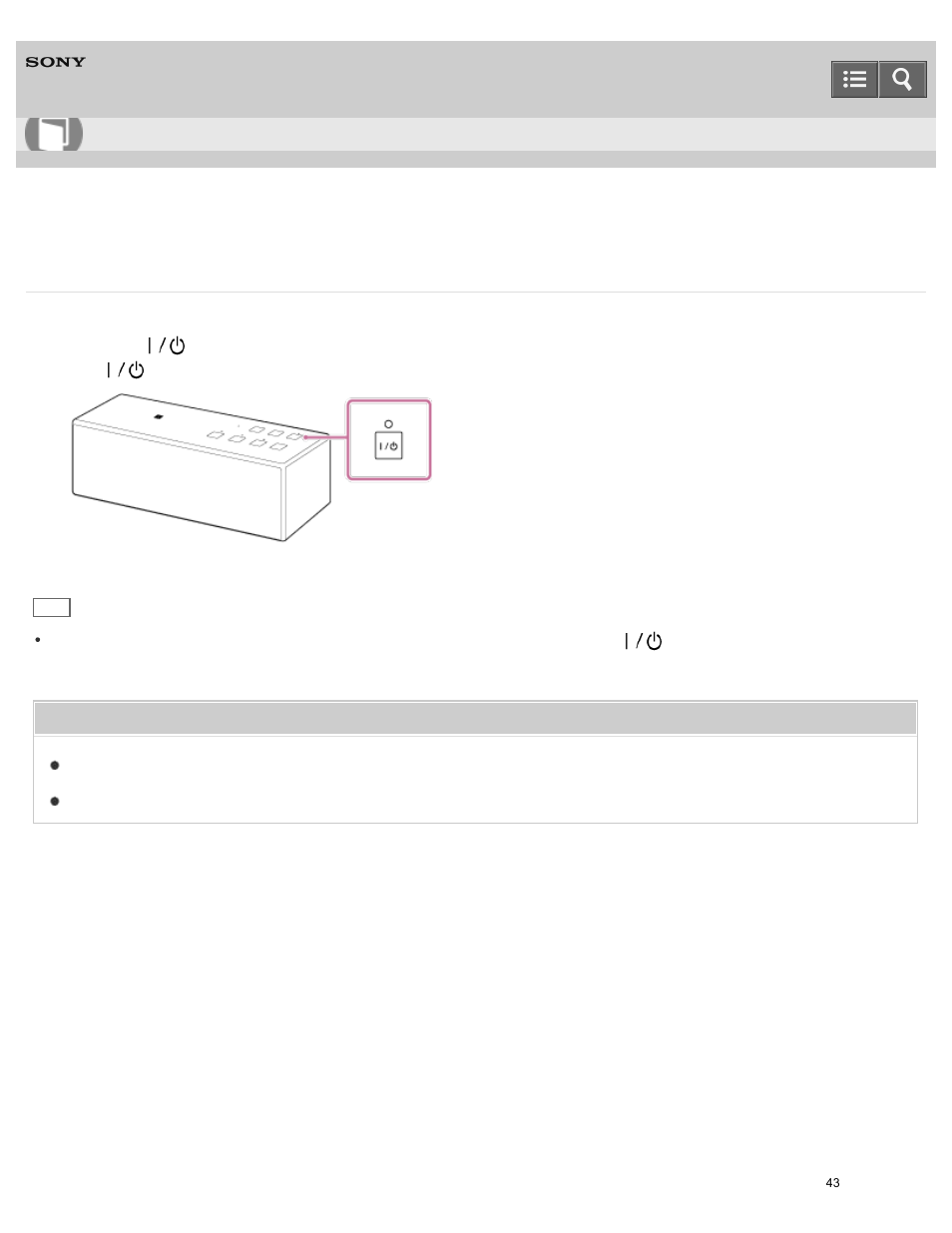 Turning the power off, You can turn off the speaker, Help guide | Sony SRS-X3 User Manual | Page 47 / 93