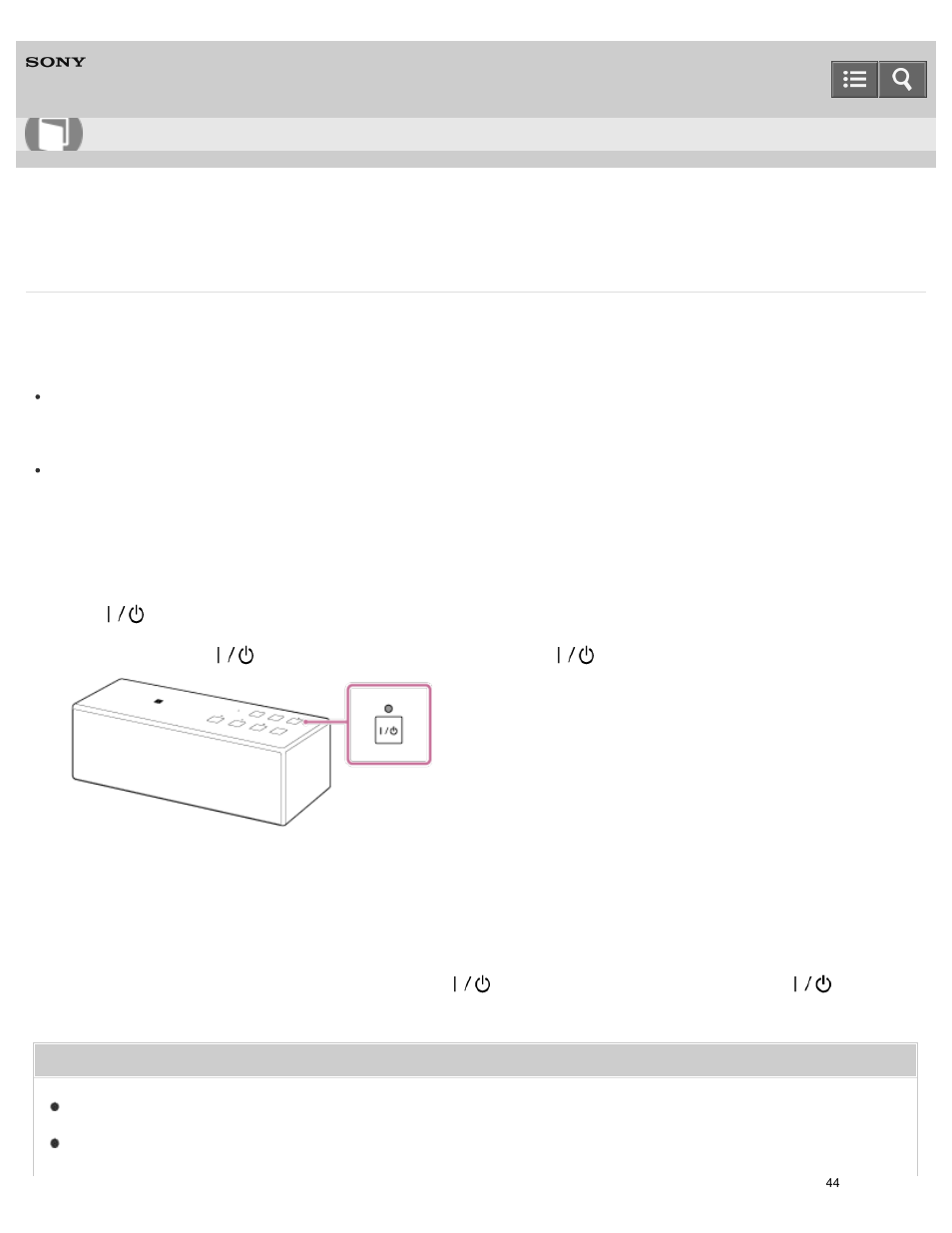 Using the bluetooth standby function, Help guide | Sony SRS-X3 User Manual | Page 48 / 93