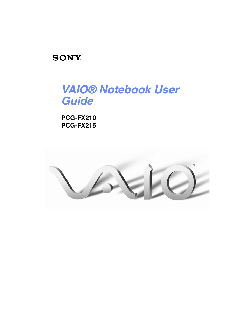 Sony PCG-FX210 User Manual | 136 pages