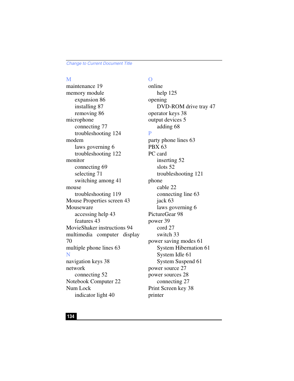 Sony PCG-FX210 User Manual | Page 134 / 136