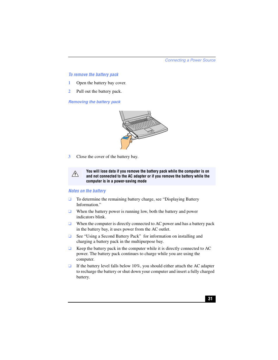 Sony PCG-FX210 User Manual | Page 31 / 136