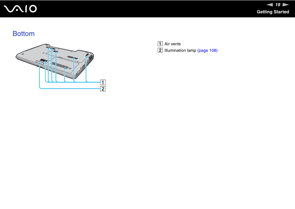 Bottom | Sony VGN-CR490EBL User Manual | Page 19 / 200