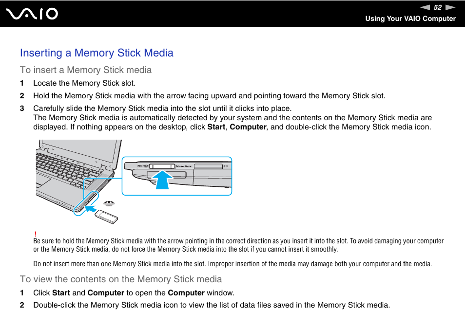 Sony VGN-CR490EBL User Manual | Page 52 / 200