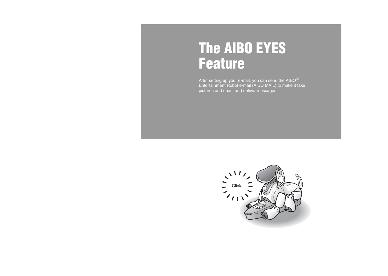 The aibo eyes feature | Sony ERS-7M2 User Manual | Page 20 / 62