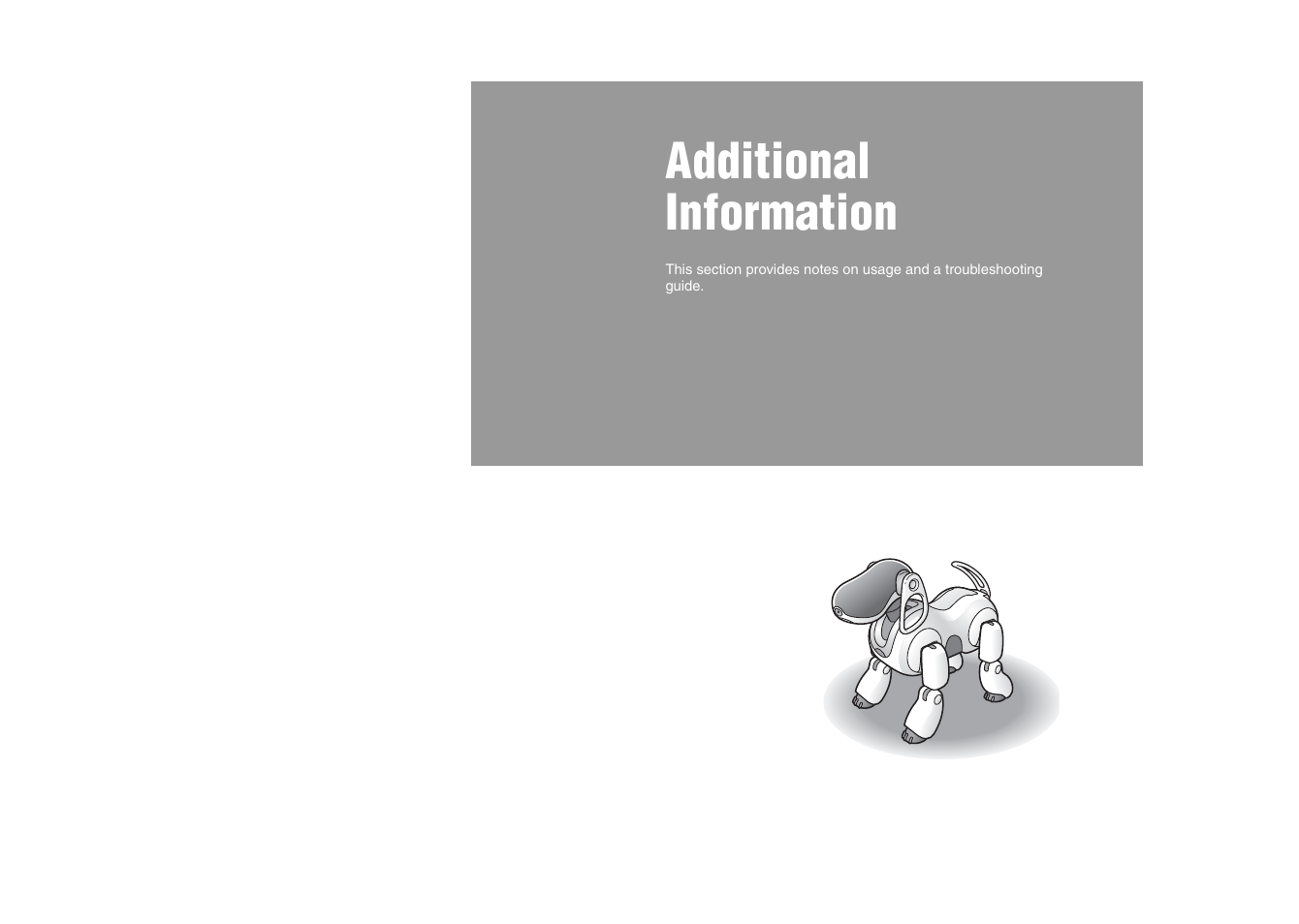Additional information | Sony ERS-7M2 User Manual | Page 40 / 62