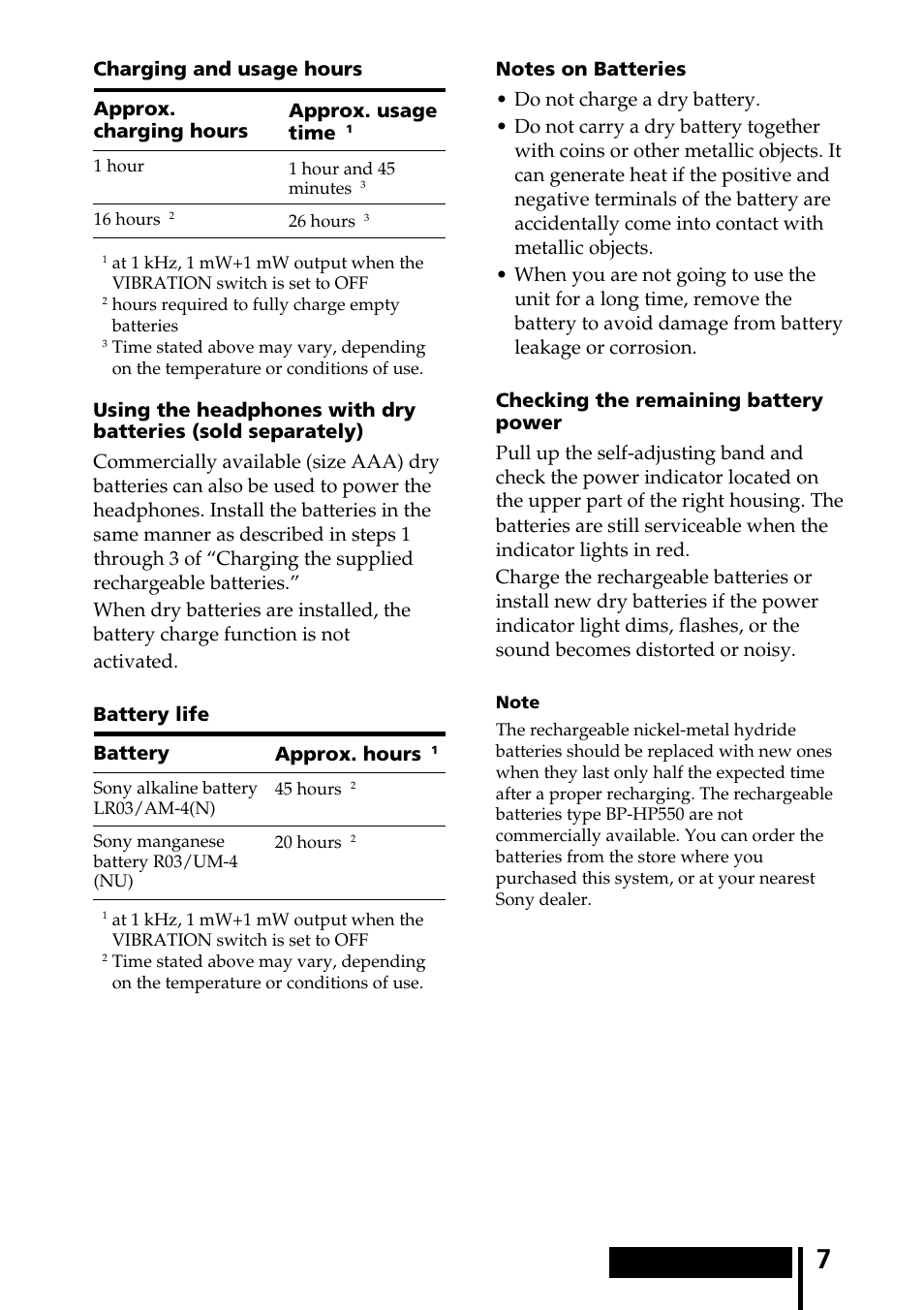 Sony MDR-IF540RK User Manual | Page 7 / 44