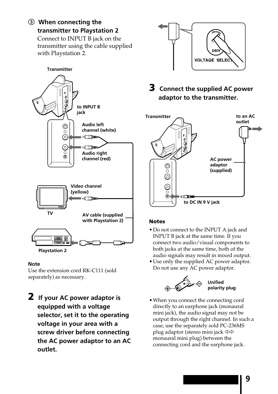 Sony MDR-IF540RK User Manual | Page 9 / 44