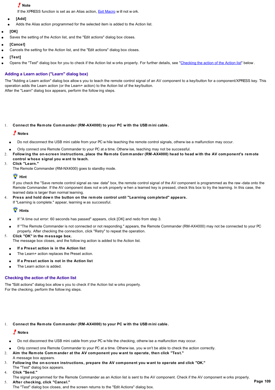 Sony RM-AX4000 User Manual | Page 109 / 118