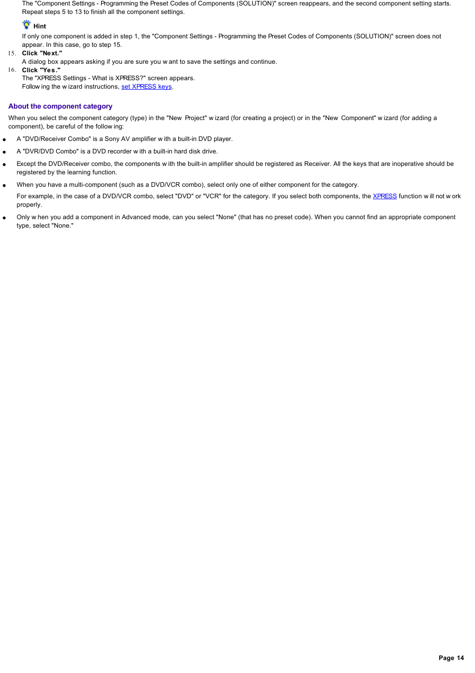 Sony RM-AX4000 User Manual | Page 14 / 118