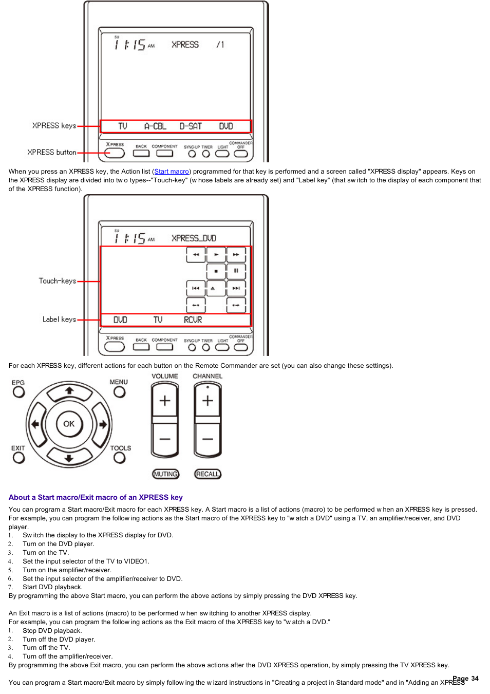 Sony RM-AX4000 User Manual | Page 34 / 118