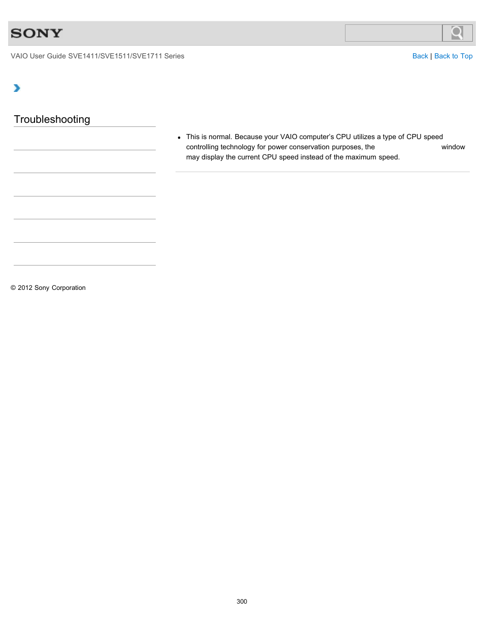 Maximum, Troubleshooting | Sony SVE141190X User Manual | Page 300 / 367