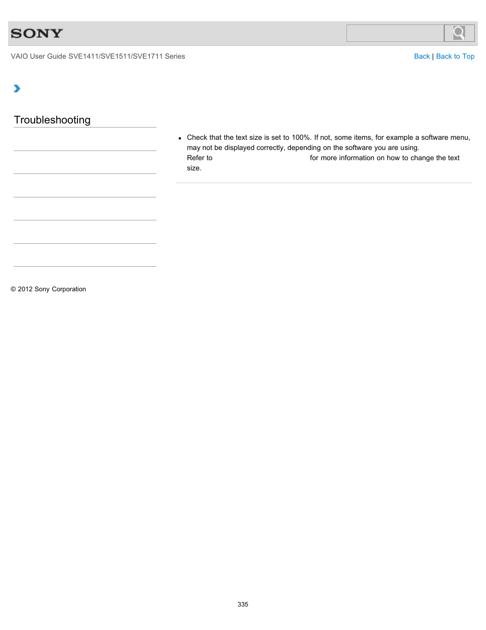 Troubleshooting | Sony SVE141190X User Manual | Page 335 / 367